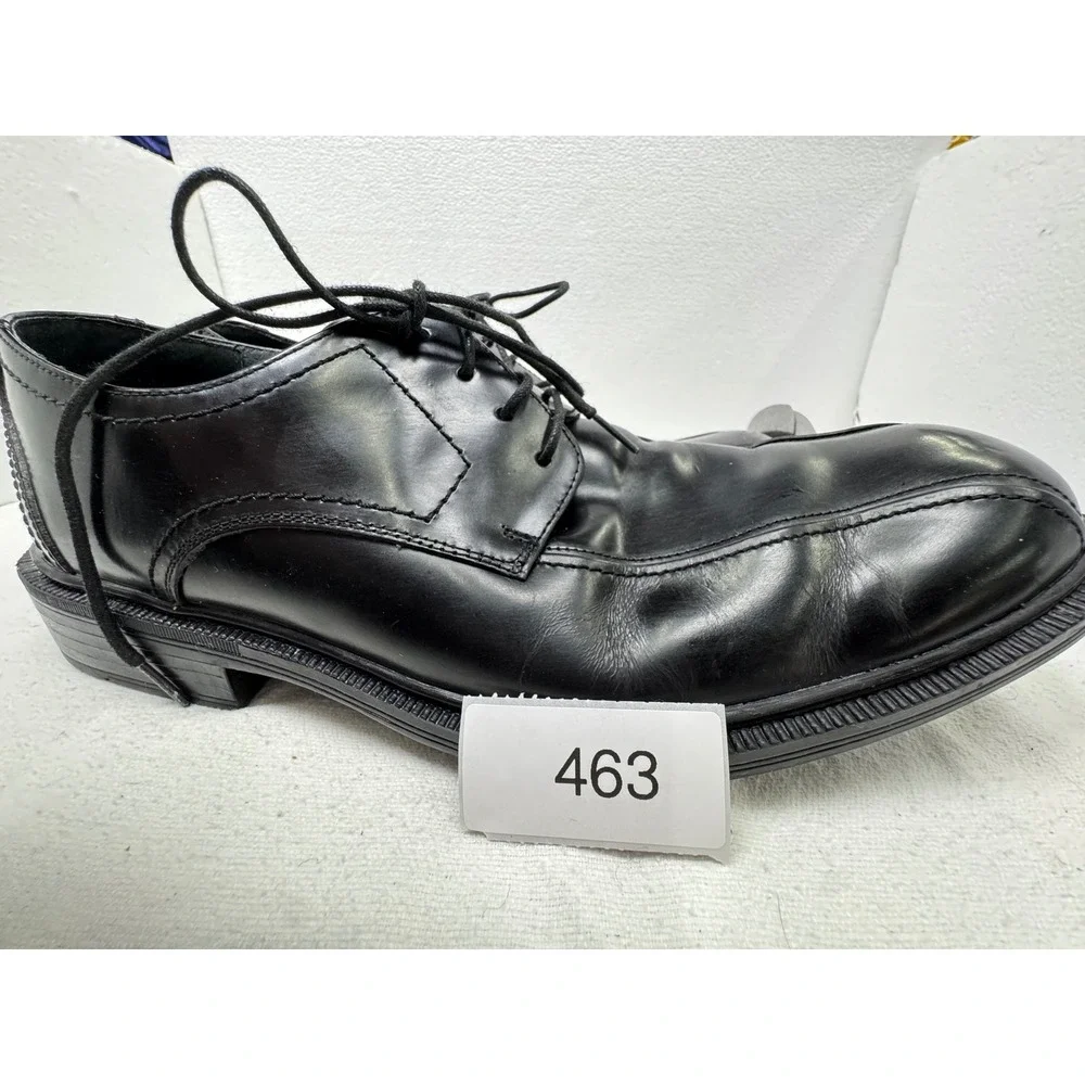 Bostonian Dress Shoes Mens 10 Black Leather Bicycle Toe Lace Up‎ Oxfords